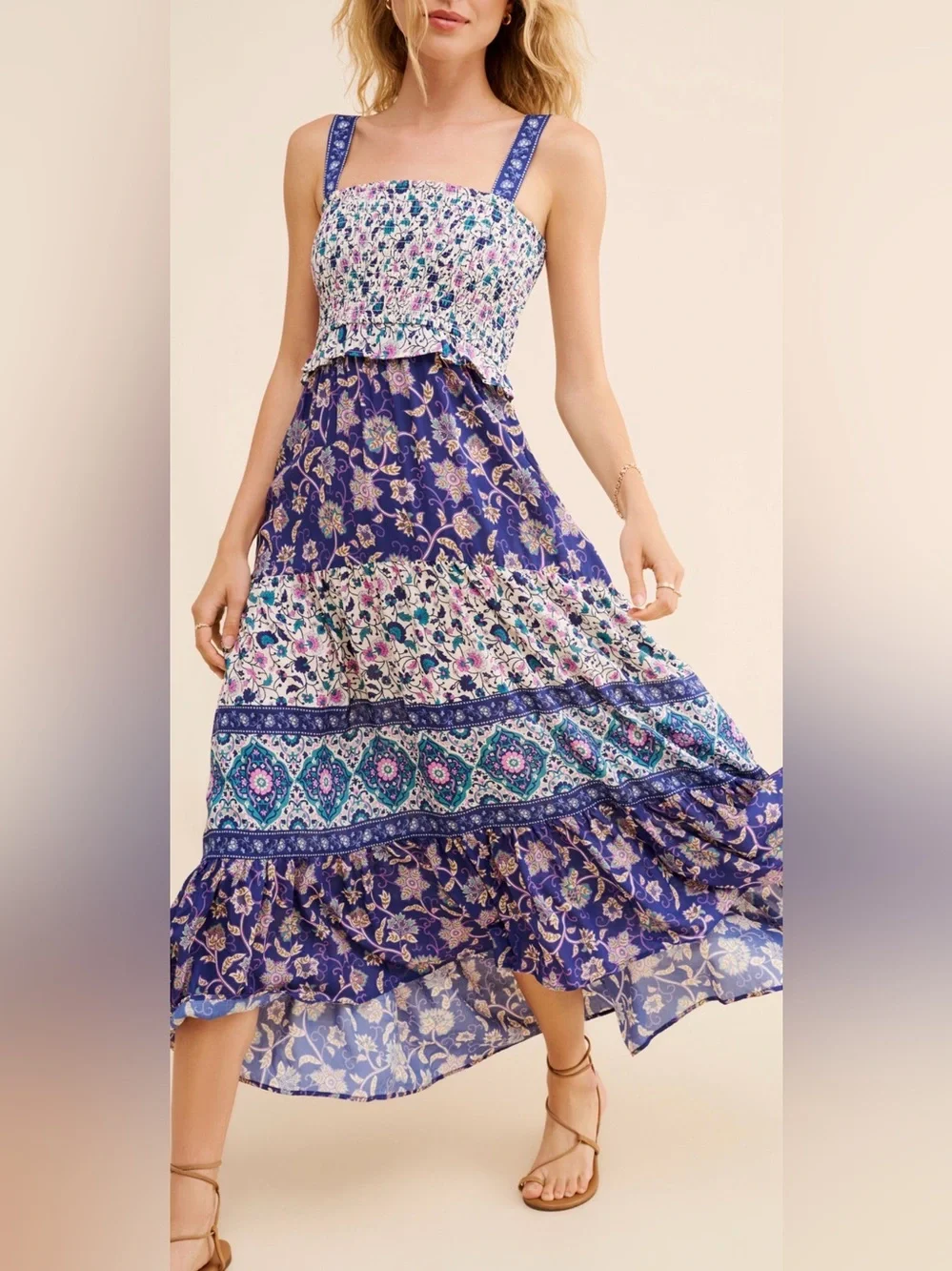 Spell & The Gypsy Collective Nuuly Exclusive Shirred Maxi Dress Floral L Spell & The Gypsy Collective Nuuly Exclusive Shirred Maxi Dress Floral L